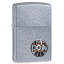 29872 Зажигалка ZIPPO Zippo Button Logo с покрытием Street Chrome™, латунь/сталь, серебристый