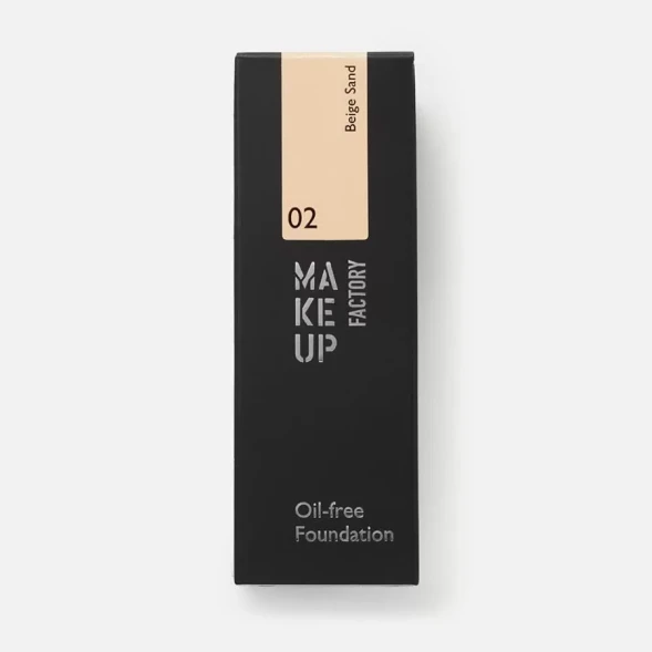 Крем тональный матовый для нормальной и жирной кожи, 02 атласная кожа / Oil-free Foundation 20 мл