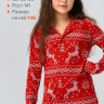 Новогодняя пижама для девочки с брюками и рубашкой Happyfox (красный.олени)