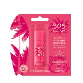 Бальзам для губ Клубника и масло макадамии / LIP BALM VITAMIN BOOSTER STRAWBERRY &amp; MACADAMIA OIL 4,8 гр