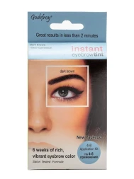 Краска-хна в капсулах для бровей с эффектом татуажа, темно-коричневый / Eyebrow Tint Dark Brown 4 шт