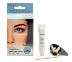 Краска-хна в капсулах для бровей с эффектом татуажа, темно-коричневый / Eyebrow Tint Dark Brown 4 шт