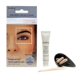 Краска-хна в капсулах для бровей с эффектом татуажа, черный / Eyebrow Tint Natural Black 4 шт