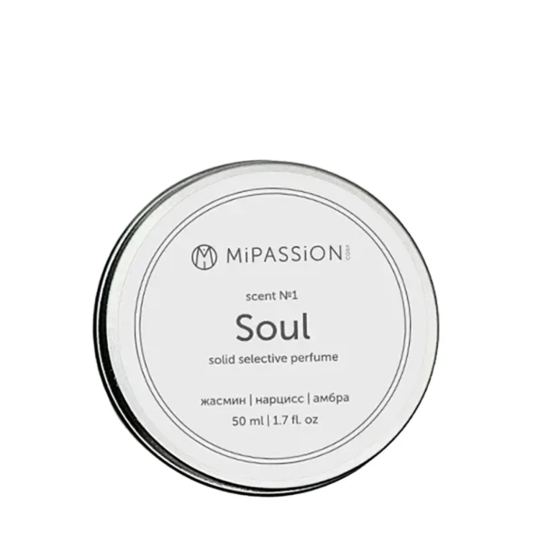 Духи твердые, жасмин, нарцисс, амбра / Soul MiPASSiON 50 мл