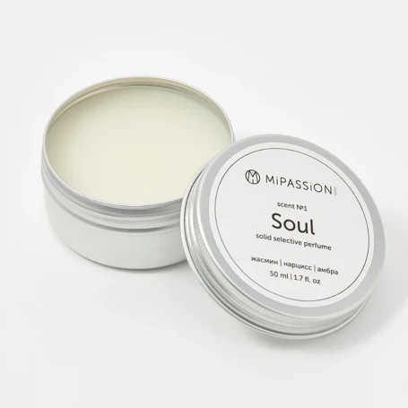 Духи твердые, жасмин, нарцисс, амбра / Soul MiPASSiON 50 мл