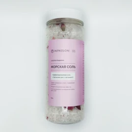 Соль морская парфюмированная с бутонами роз / MiPASSiON 500 гр