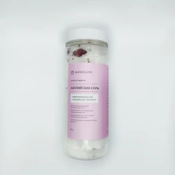 Соль парфюмированная английская с бутонами роз / MiPASSiON 450 гр