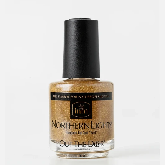 Сушка-закрепитель лака голографическая, золото / Northern Lights Gold 15 мл